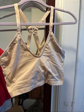 YITTY Nude Strappy V-Neck Sports Bralette